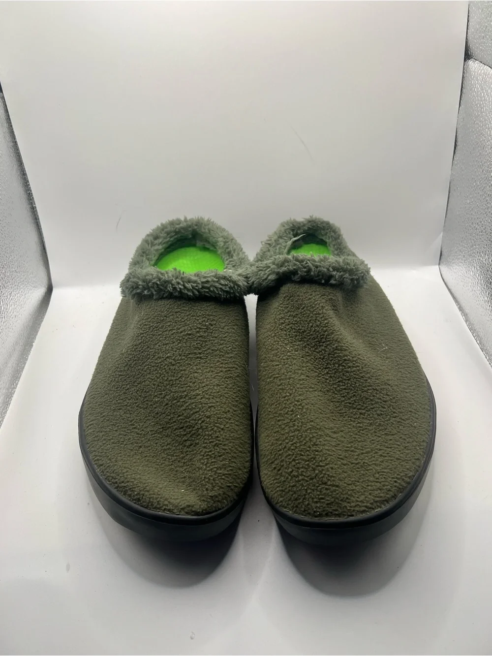 Oofos  Menl's OOFOS OOcoozie Recovery Vegan Sherpa Slip On Mule Slippers